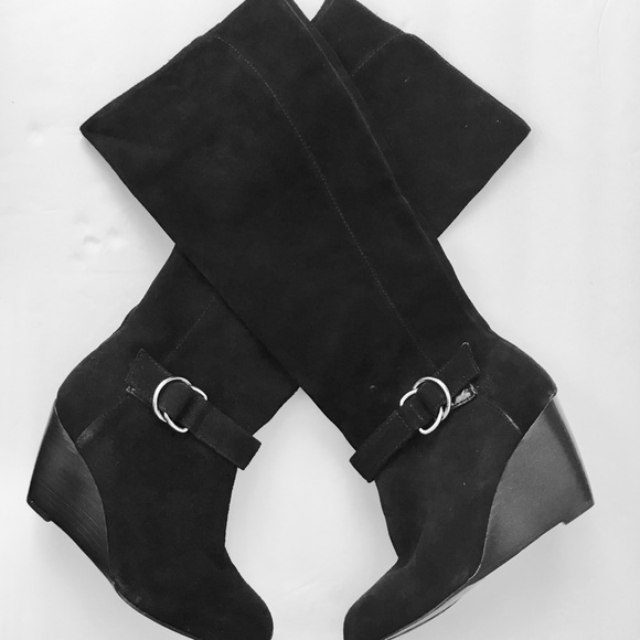 BCBGeneration Shoes - BCBGeneration Black Suede Wedge Boots. 6 1/2 B